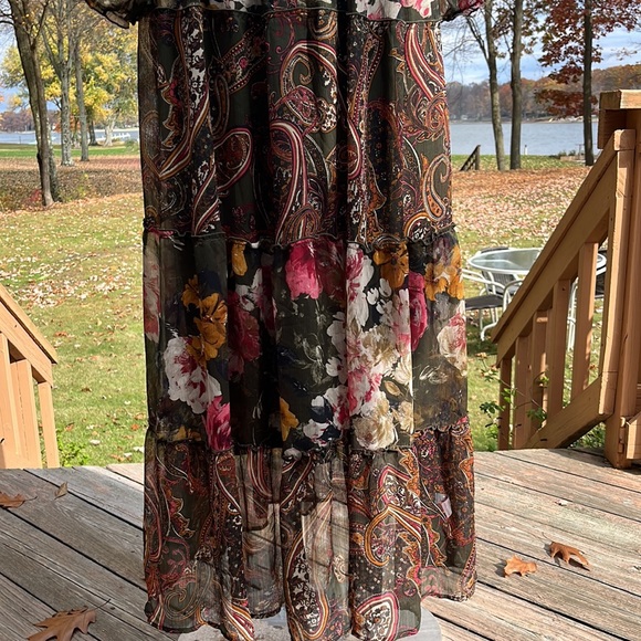 Boho flowing peasant dress XXL - Picture 4 of 11